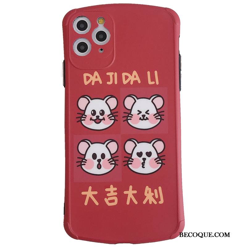 Kuori iPhone 11 Pro Silikoni Puhelimen Kuoret Rotta, Kotelo iPhone 11 Pro Sarjakuva Rakastunut Ihana