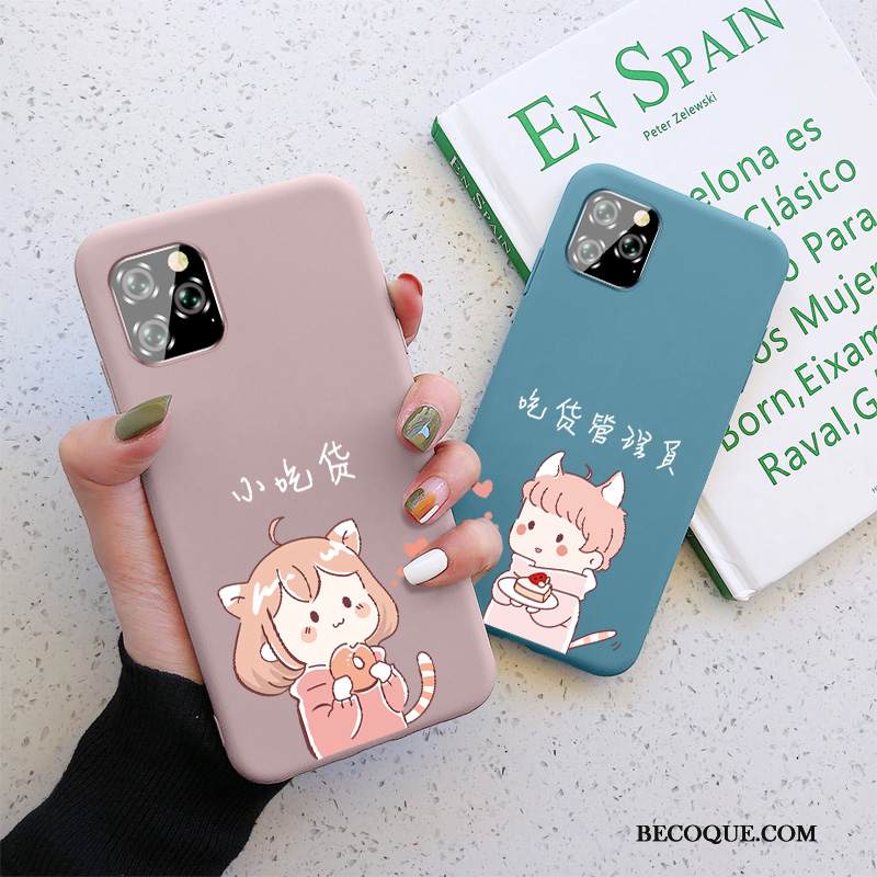 Kuori iPhone 11 Pro Suojaus Jauhe Rakastunut, Kotelo iPhone 11 Pro Laukut Persoonallisuus Pesty Suede