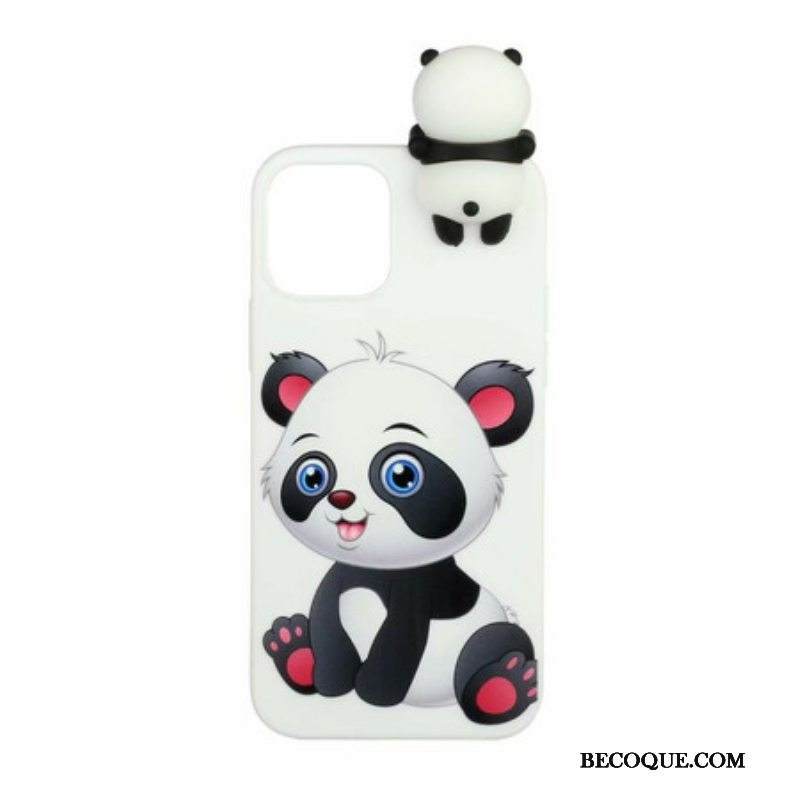 Kuori iPhone 13 Mini 3d Söpö Panda