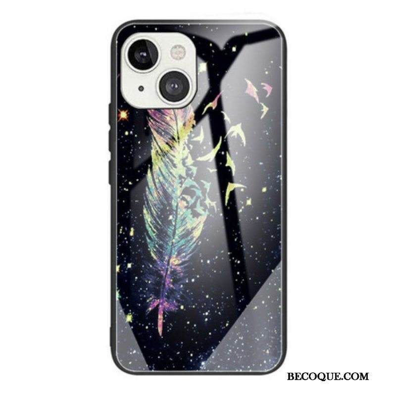 Kuori iPhone 13 Mini Sulka Karkaistu Lasi