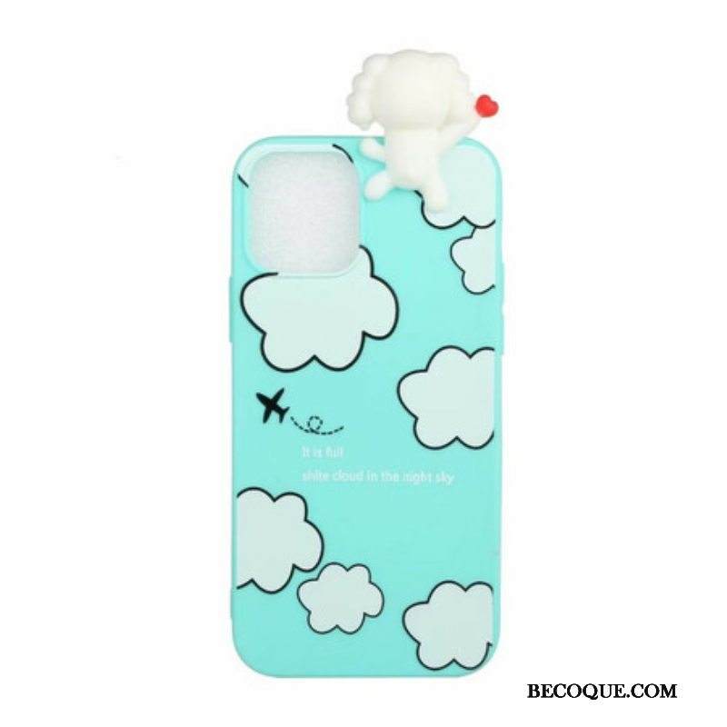 Kuori iPhone 13 Pro Koira Pilvissä 3d