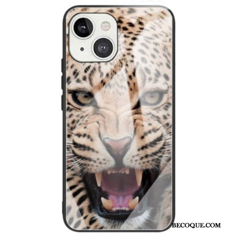 Kuori iPhone 14 Leopard Karkaistu Lasi