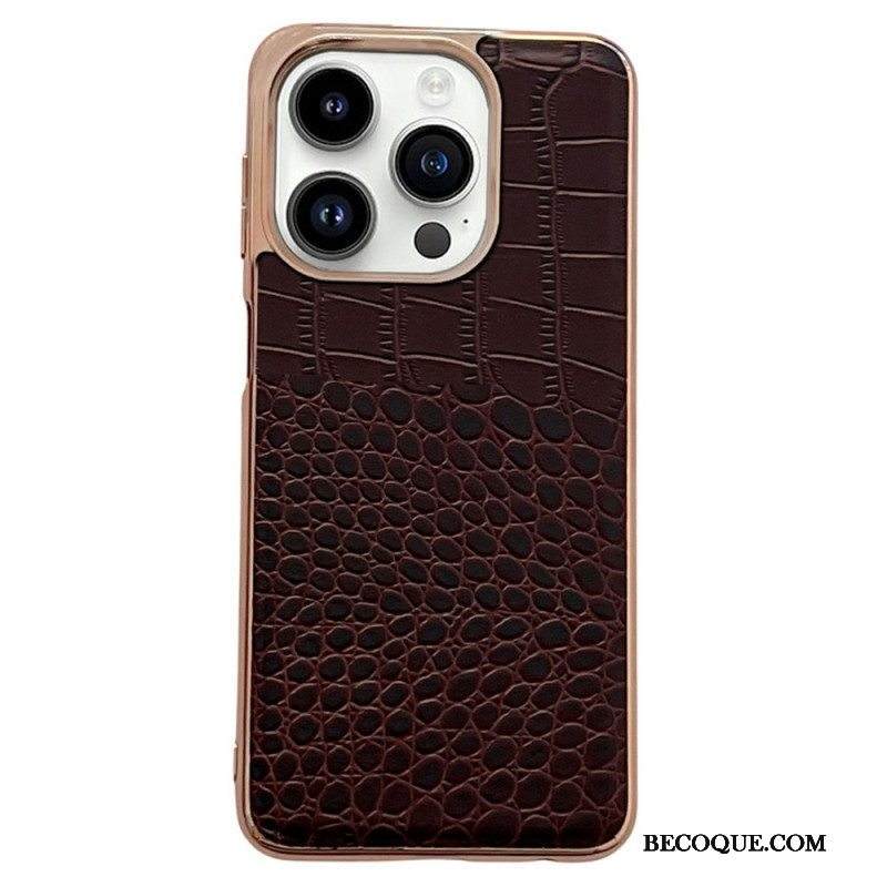 Kuori iPhone 14 Pro Max Crocodile Texture Nahka