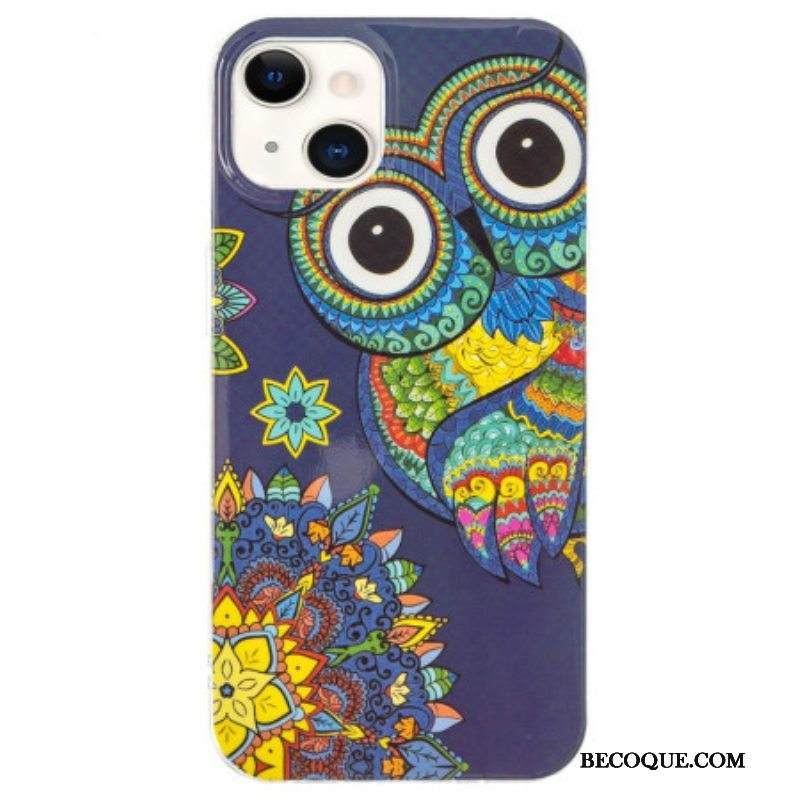 Kuori iPhone 15 Plus Fluoresoiva Pöllö