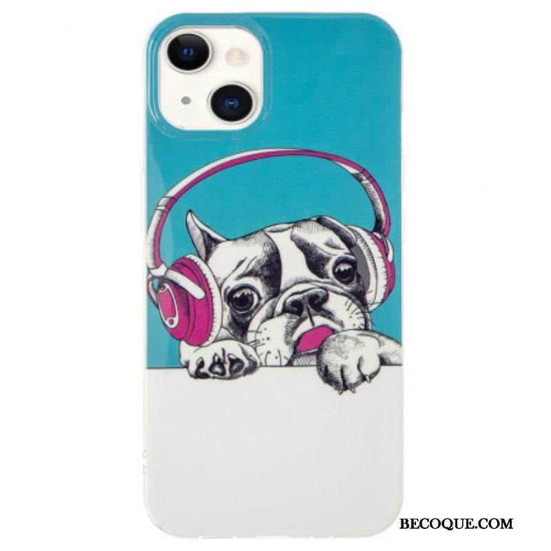 Kuori iPhone 15 Plus Fluoresoivat Kuulokkeet