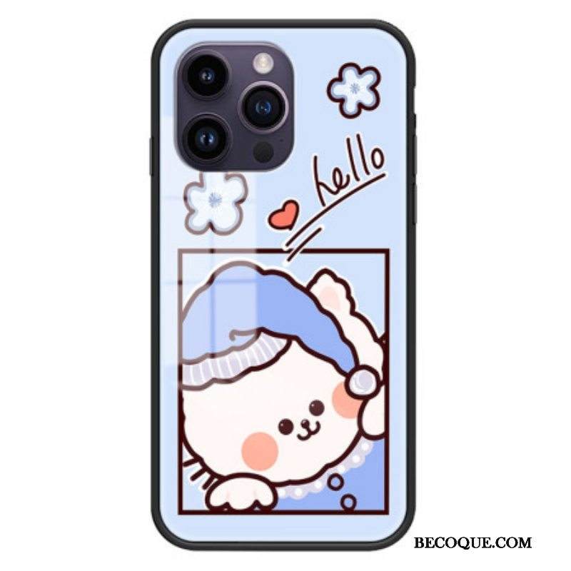 Kuori iPhone 15 Pro Max Blue Cat Karkaistu Lasi