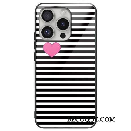 Kuori iPhone 16 Pro Karkaistu Lasi Raidat Ja Sydämet Kuori iPhone 16 Pro Karkaistu Lasi Raidat Ja Sydämet