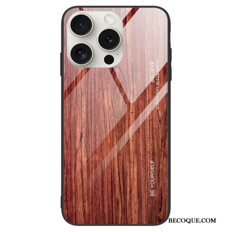 Kuori iPhone 16 Pro Max Karkaistu Lasipuu Kuori iPhone 16 Pro Max Karkaistu Lasipuu