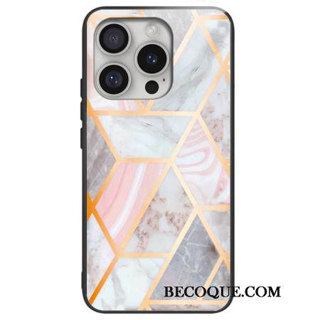 Kuori iPhone 16 Pro Vaaleanpunainen Marmorikarkaistu Lasi Kuori iPhone 16 Pro Vaaleanpunainen Marmorikarkaistu Lasi