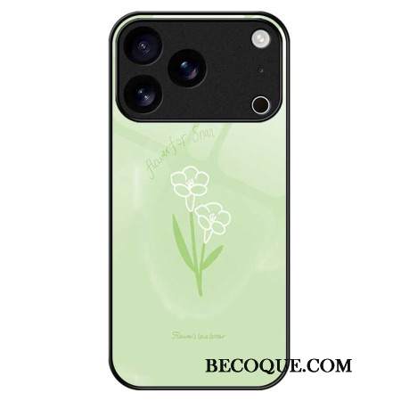 Kuori iPhone 17 Pro Max Karkaistusta Lasista Valmistetut Kukat