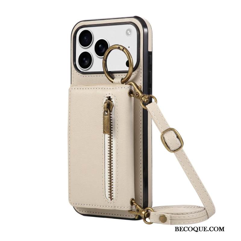 Kuori iPhone 17 Pro Max Lompakko Ja Olkahihna