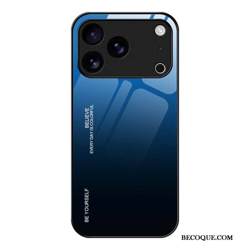 Kuori iPhone 17 Pro Max Ole Oma Itsesi Karkaistulla Lasilla