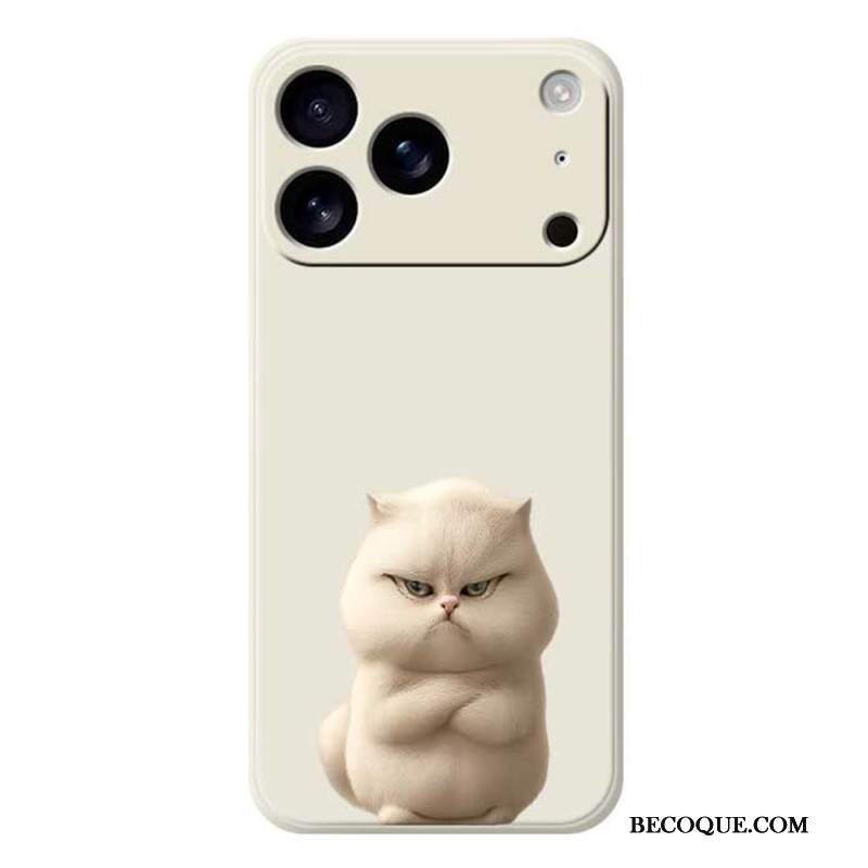 Kuori iPhone 17 Pro Nestemäisestä Silikonista Tehdyt Vihainen Kissa