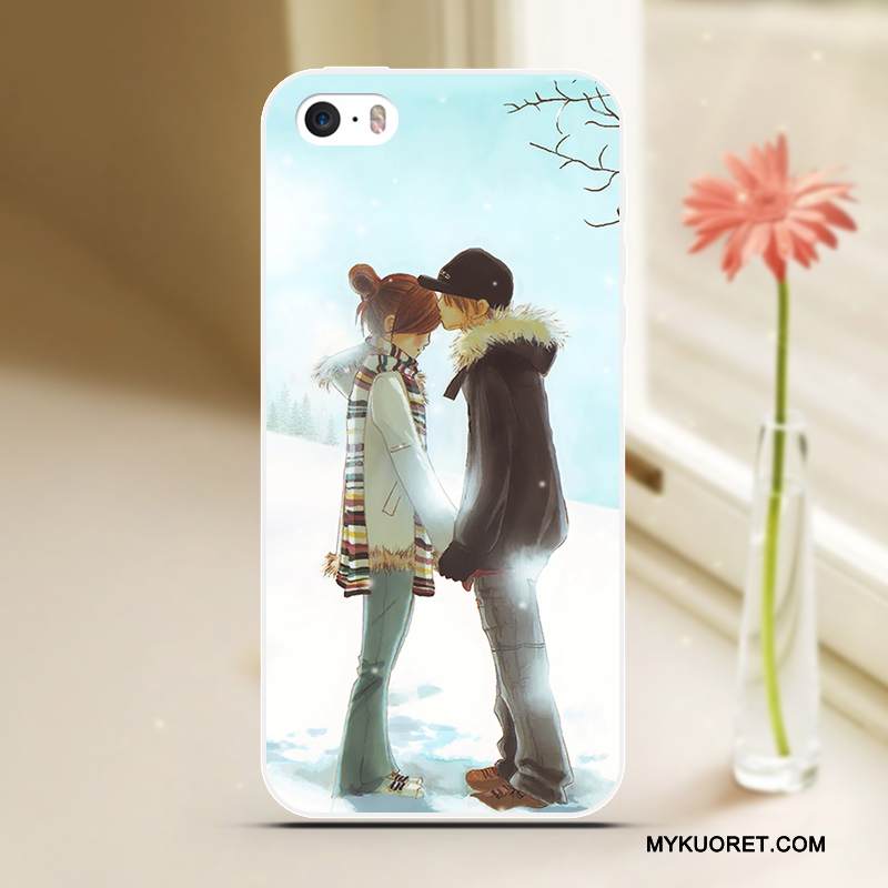 Kuori iPhone 5/5s Laukut Sininen Puhelimen Kuoret, Kotelo iPhone 5/5s Sarjakuva Viileä Murtumaton