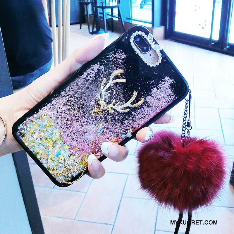 Kuori iPhone 5/5s Luova Ripustettavat Koristeet Violetti, Kotelo iPhone 5/5s Persoonallisuus Juoksuhiekka