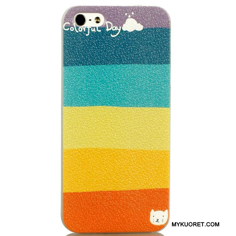 Kuori iPhone 5/5s Monivärinen Ohut Ihana, Kotelo iPhone 5/5s Luova Kova Ultra