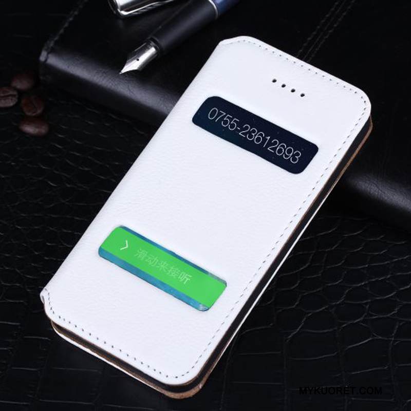 Kuori iPhone 5/5s Nahka Puhelimen Kuoret Murtumaton, Kotelo iPhone 5/5s Suojaus Uusi Valkoinen