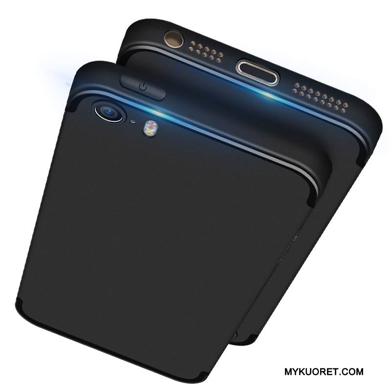 Kuori iPhone 5/5s Silikoni Yksinkertainen Musta, Kotelo iPhone 5/5s Pehmeä Neste Ultra Ohut