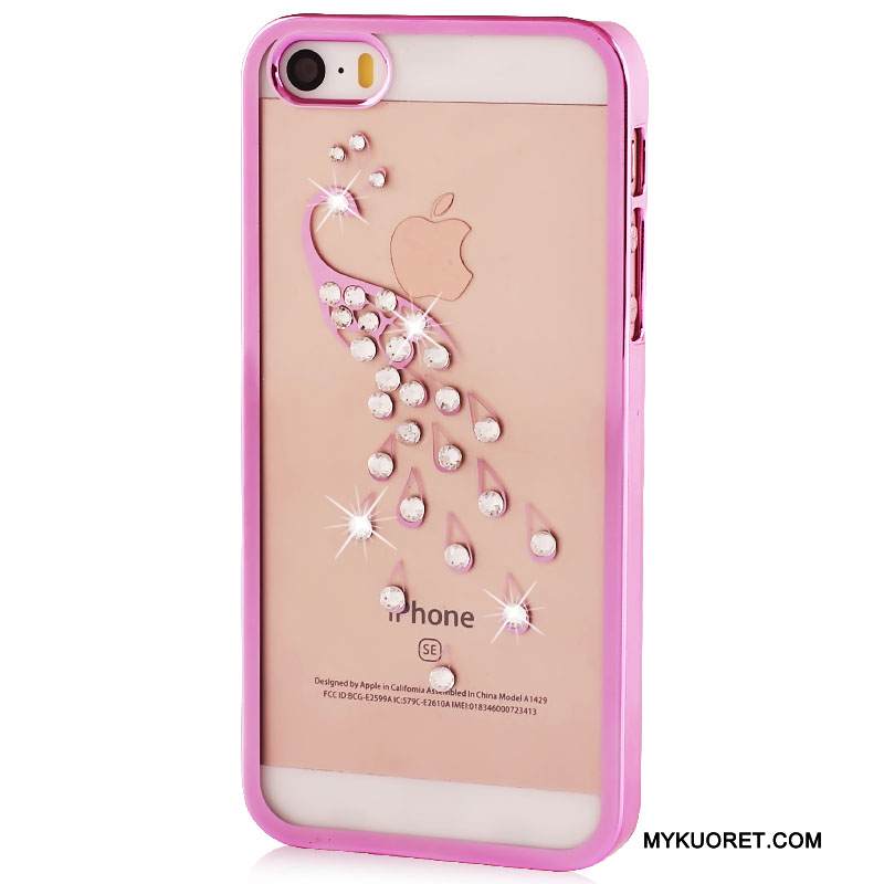 Kuori iPhone 5/5s Strassi Kova Punainen, Kotelo iPhone 5/5s Suojaus Puhelimen Kuoret Trendi