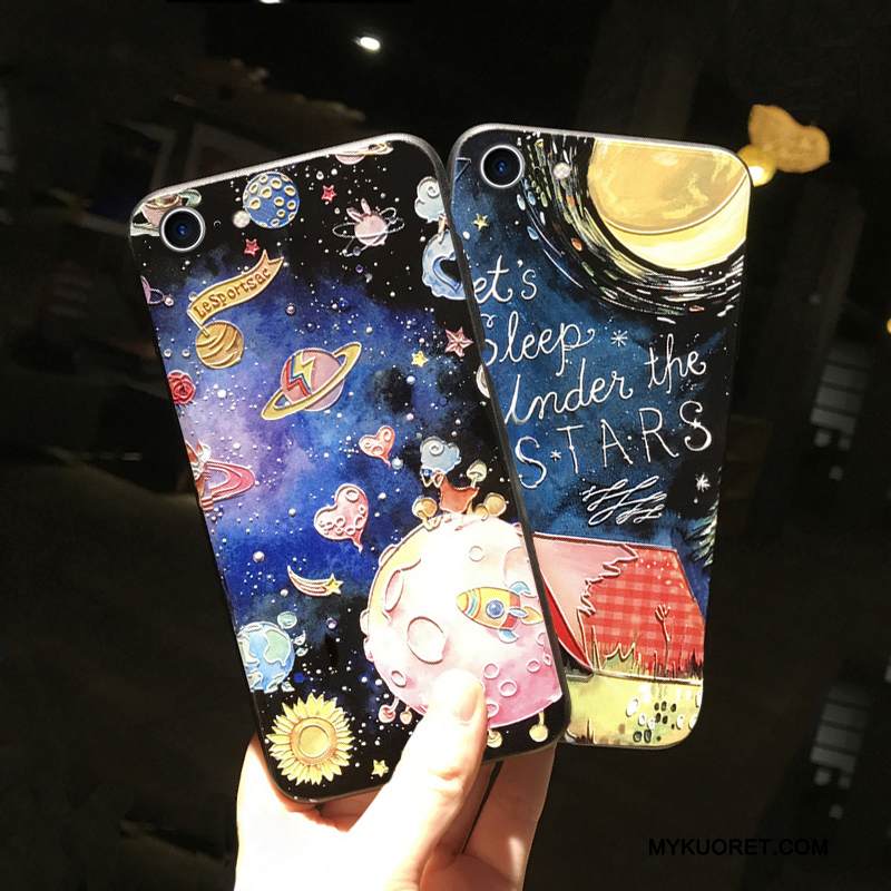 Kuori iPhone 6/6s Kohokuviointi Puhelimen Kuoret Musta, Kotelo iPhone 6/6s Laukut Persoonallisuus Rengas