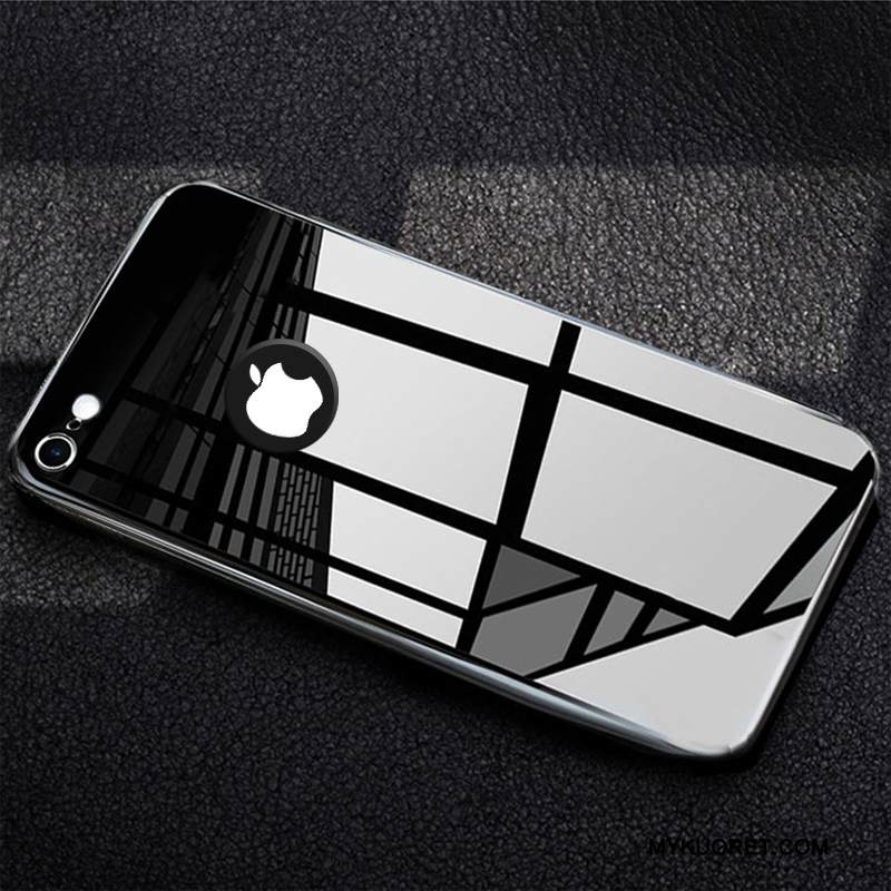Kuori iPhone 6/6s Laukut Musta Lasi, Kotelo iPhone 6/6s Silikoni Trendi Murtumaton