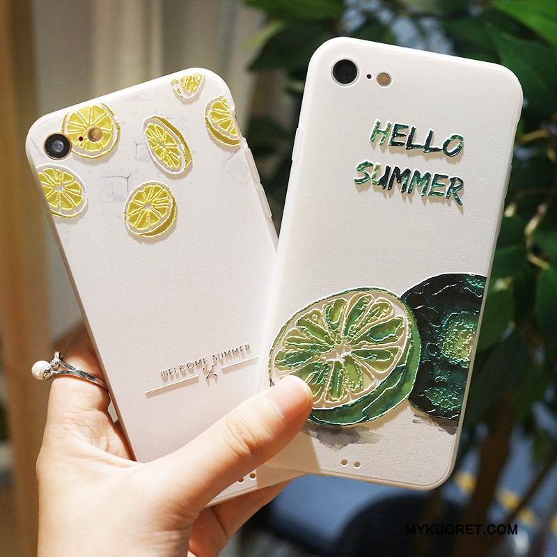 Kuori iPhone 6/6s Laukut Pesty Suede Pieni, Kotelo iPhone 6/6s Kohokuviointi Keltainen Vihreä