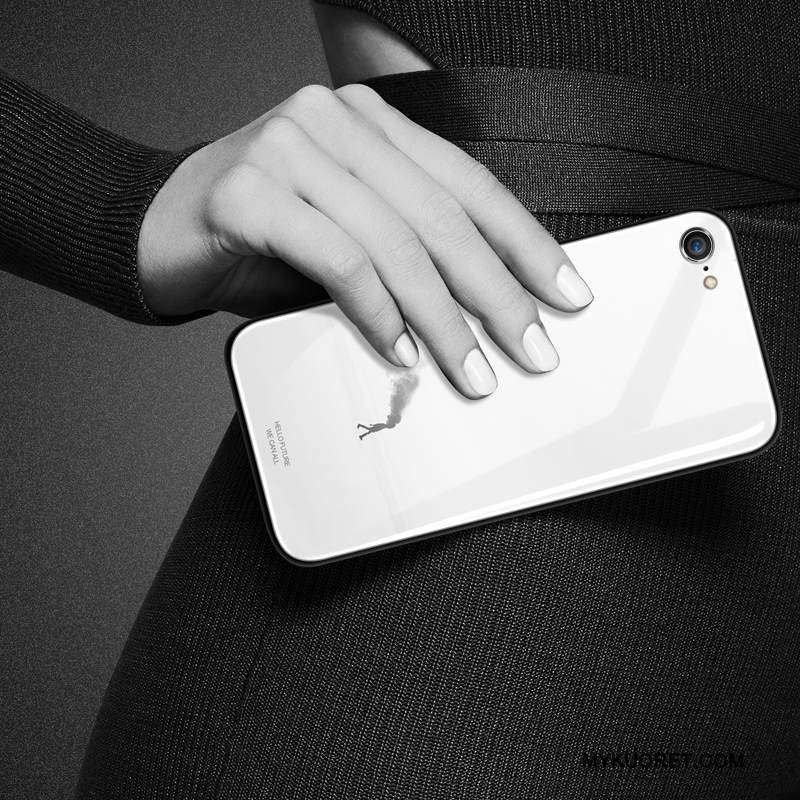 Kuori iPhone 6/6s Luova Lasi Puhelimen Kuoret, Kotelo iPhone 6/6s Pehmeä Neste Valkoinen Trendi