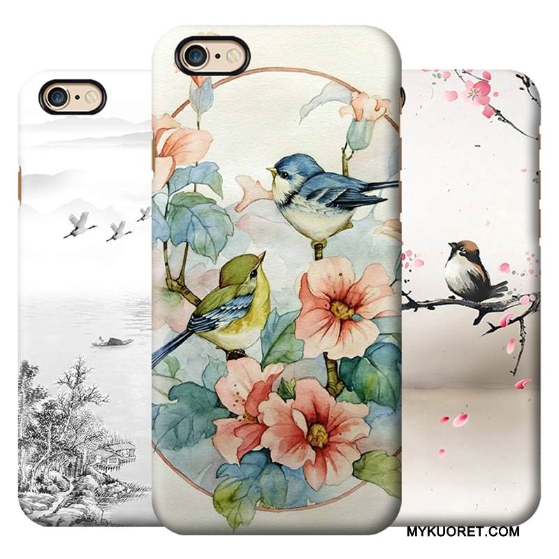 Kuori iPhone 6/6s Monivärinen Puhelimen Kuoret Double Hame, Kotelo iPhone 6/6s Vuosikerta Kiinalainen Tyyli