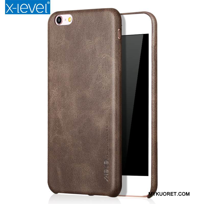 Kuori iPhone 6/6s Nahka Puhelimen Kuoret Murtumaton, Kotelo iPhone 6/6s Suojaus Kortti