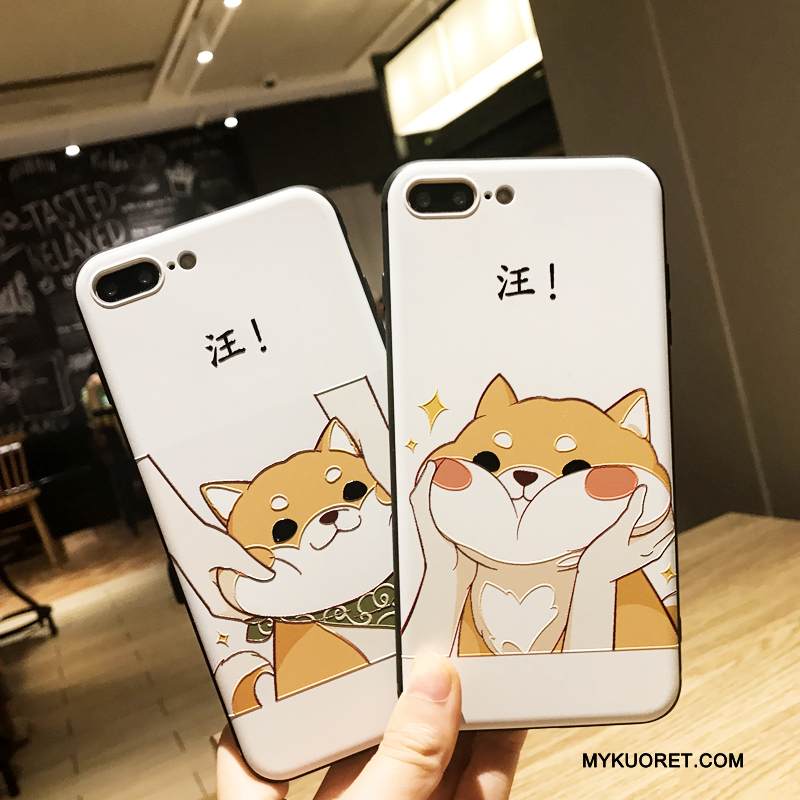 Kuori iPhone 6/6s Plus Kohokuviointi Puhelimen Kuoret Valkoinen, Kotelo iPhone 6/6s Plus Laukut Rakastunut Koira