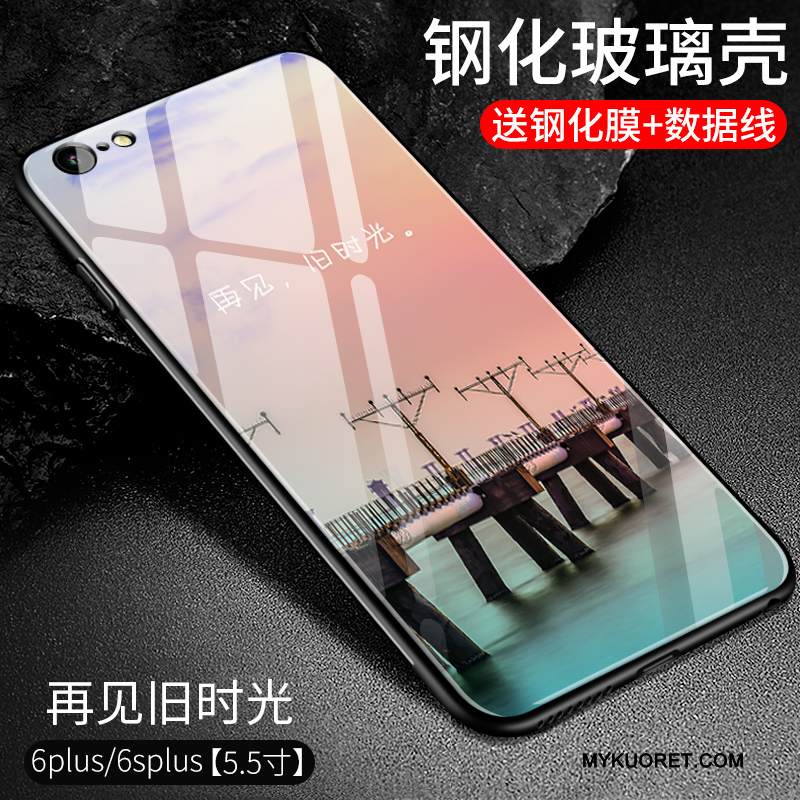 Kuori iPhone 6/6s Plus Laukut Puhelimen Kuoret Trendi, Kotelo iPhone 6/6s Plus Pehmeä Neste Murtumaton Lasi