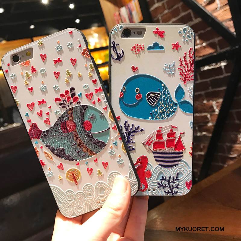 Kuori iPhone 6/6s Plus Laukut Rakastunut Murtumaton, Kotelo iPhone 6/6s Plus Monivärinen Trendi Ripustettavat Koristeet