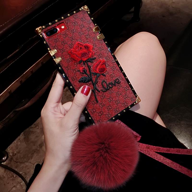 Kuori iPhone 6/6s Plus Laukut Trendi Yksinkertainen, Kotelo iPhone 6/6s Plus Silikoni Ripustettavat Koristeet Pompon