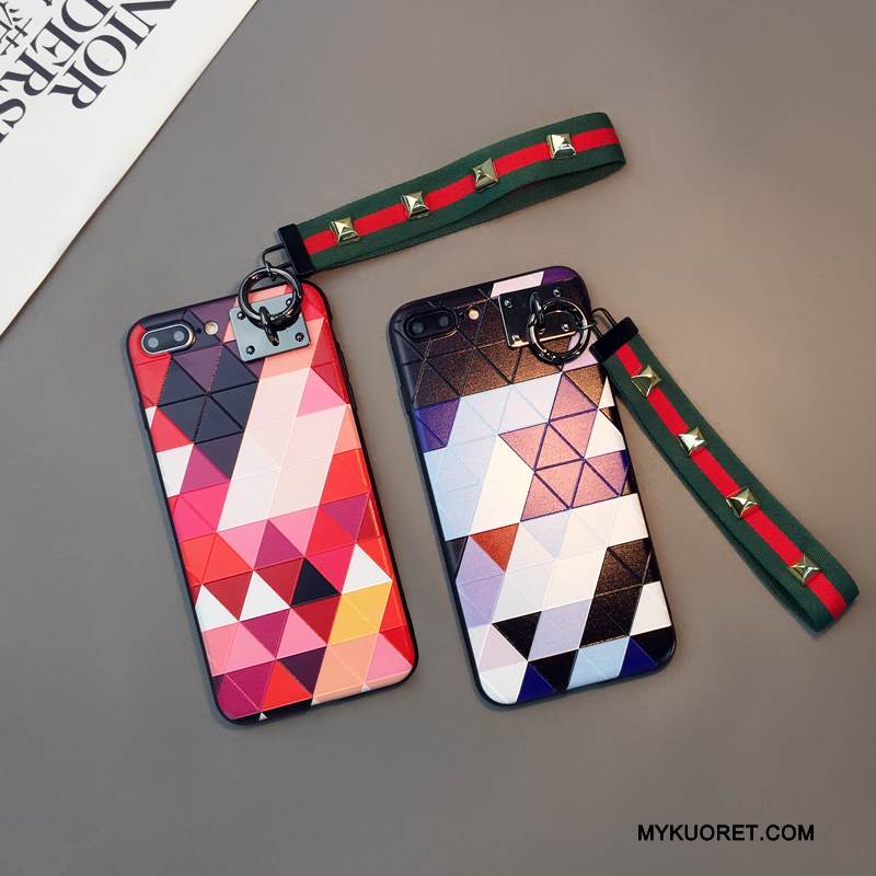 Kuori iPhone 6/6s Plus Monivärinen Yksinkertainen Timantti, Kotelo iPhone 6/6s Plus Kohokuviointi Puhelimen Kuoret Ripustettavat Koristeet