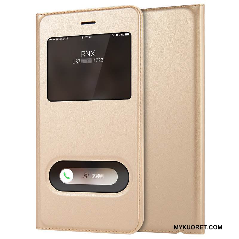 Kuori iPhone 6/6s Plus Nahka Murtumaton Kulta, Kotelo iPhone 6/6s Plus Kuoret Puhelimen Kuoret