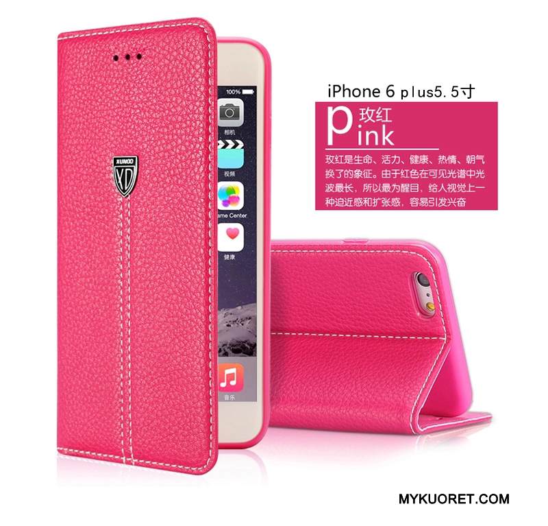 Kuori iPhone 6/6s Plus Nahka Punainen Puhelimen Kuoret, Kotelo iPhone 6/6s Plus Suojaus
