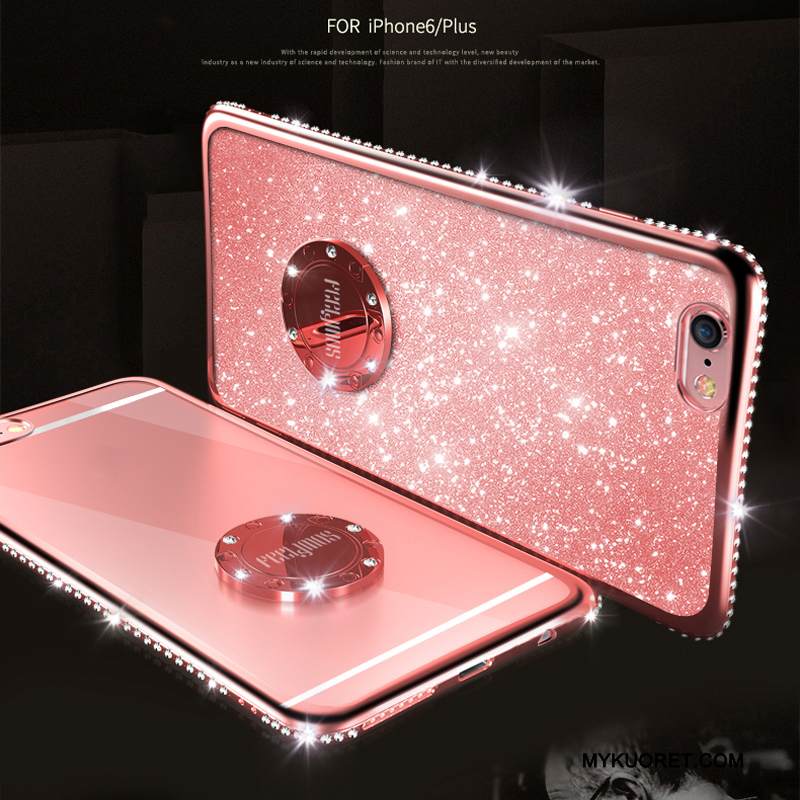 Kuori iPhone 6/6s Plus Pehmeä Neste Murtumaton Jauhe, Kotelo iPhone 6/6s Plus Silikoni Punainen Puhelimen Kuoret