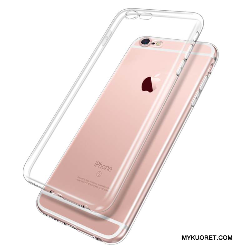Kuori iPhone 6/6s Silikoni Läpinäkyvä Murtumaton, Kotelo iPhone 6/6s Pehmeä Neste Puhelimen Kuoret Valkoinen