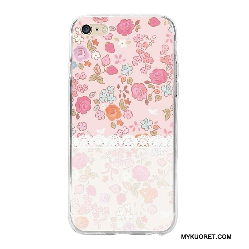 Kuori iPhone 6/6s Suojaus Jauhe Ripustettavat Koristeet, Kotelo iPhone 6/6s Pehmeä Neste Puhelimen Kuoret Net Red