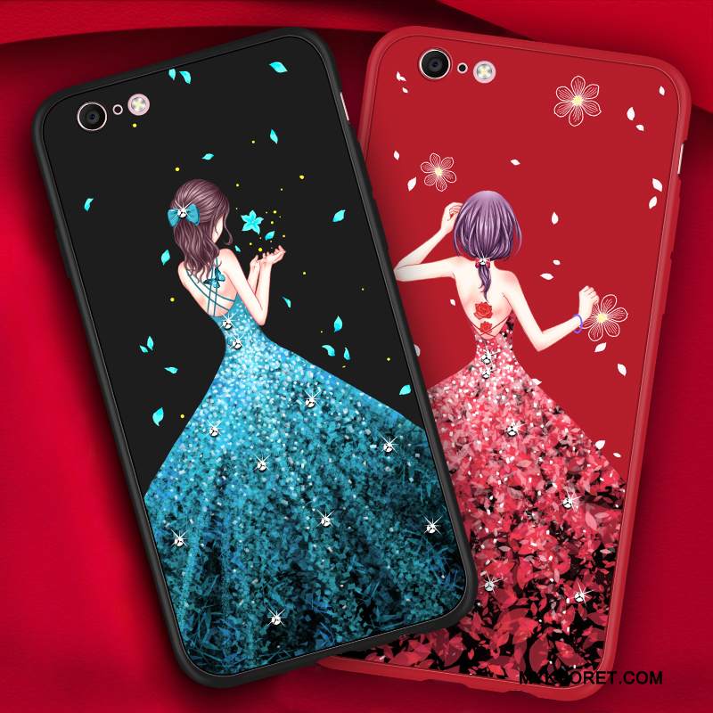 Kuori iPhone 6/6s Suojaus Musta Punainen, Kotelo iPhone 6/6s Laukut Puhelimen Kuoret Murtumaton