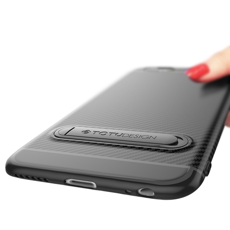 Kuori iPhone 6/6s Tuki Ultra Pesty Suede, Kotelo iPhone 6/6s Pehmeä Neste Puhelimen Kuoret Musta