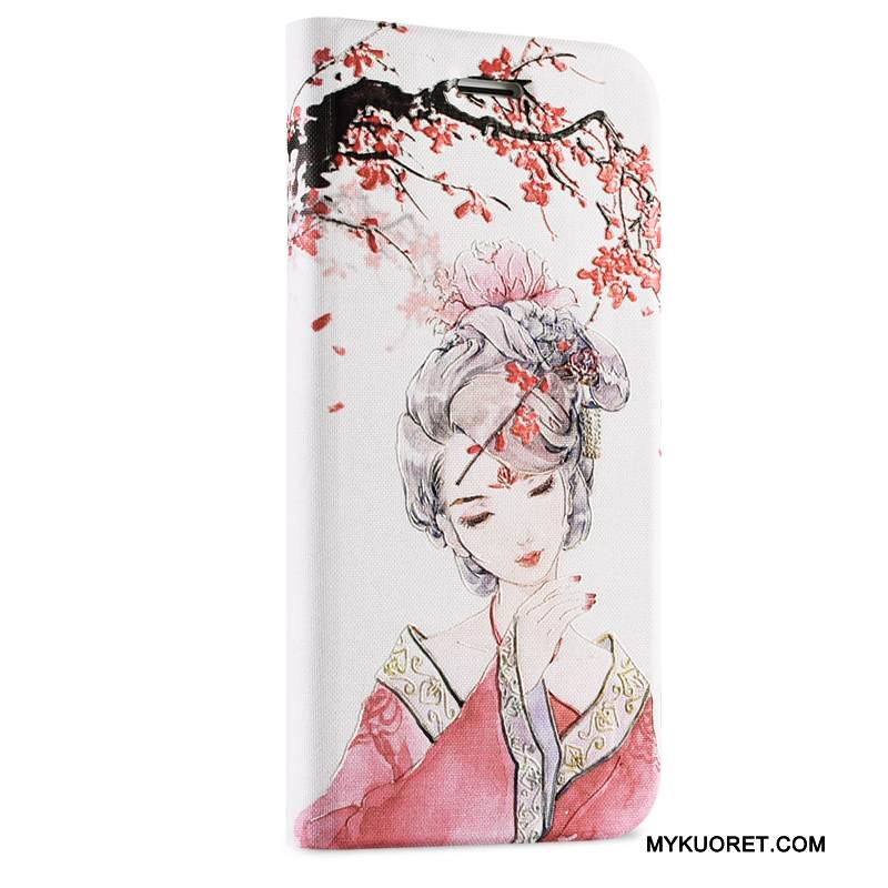 Kuori iPhone 7 Kuoret Liiketoiminta Puhelimen Kuoret, Kotelo iPhone 7 Nahka Punainen