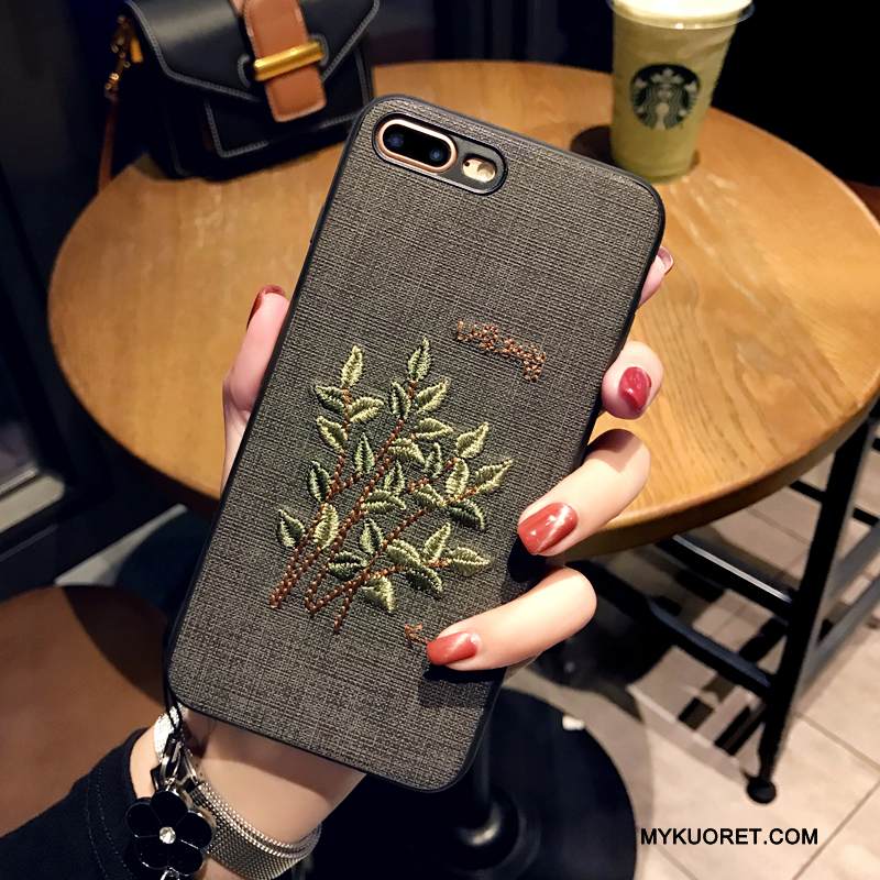 Kuori iPhone 7 Laukut Ripustettavat Koristeet Murtumaton, Kotelo iPhone 7 Luova Puhelimen Kuoret Musta