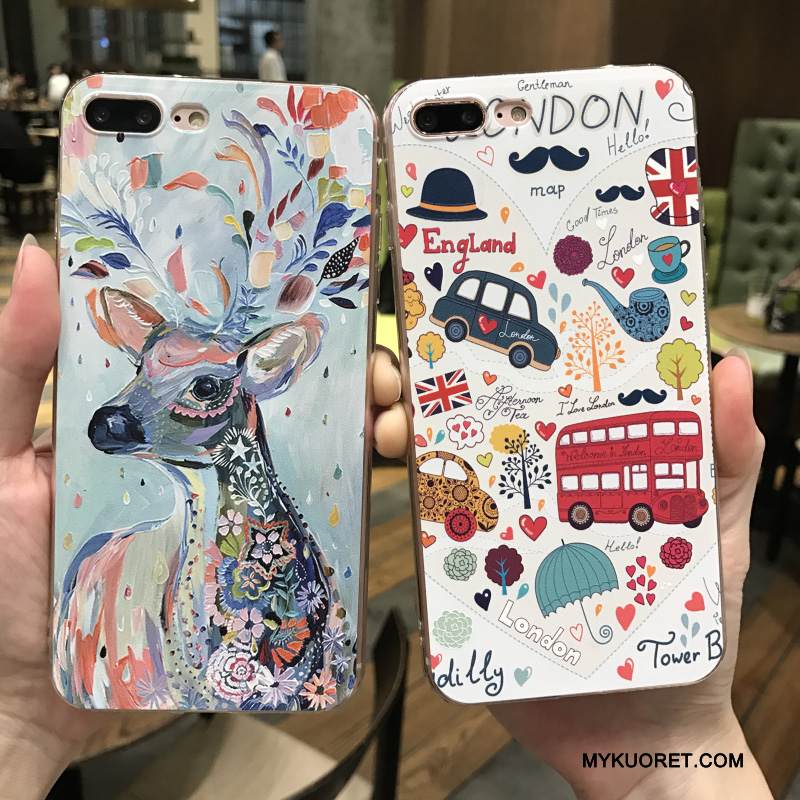 Kuori iPhone 7 Luova Läpinäkyvä Puhelimen Kuoret, Kotelo iPhone 7 Monivärinen Murtumaton