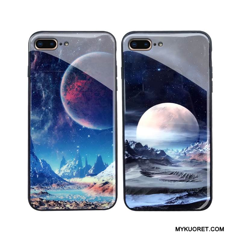 Kuori iPhone 7 Luova Murtumaton Lasi, Kotelo iPhone 7 Pehmeä Neste Trendi Peili