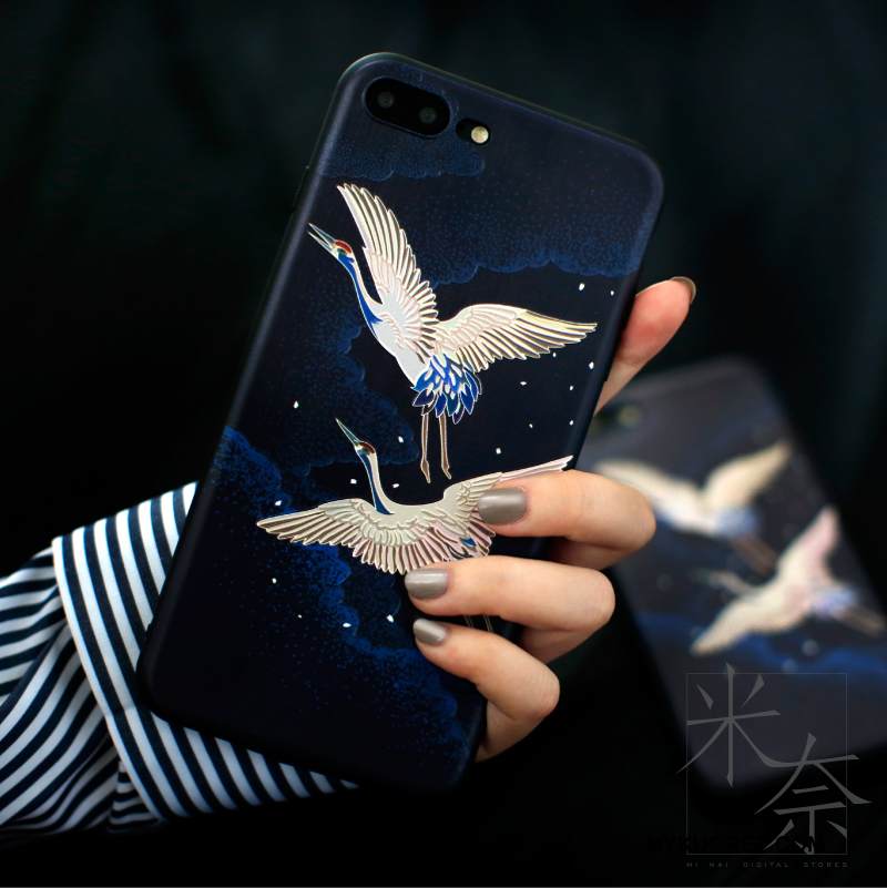 Kuori iPhone 7 Luova Persoonallisuus Tummansininen, Kotelo iPhone 7 Suojaus Puhelimen Kuoret Yksinkertainen