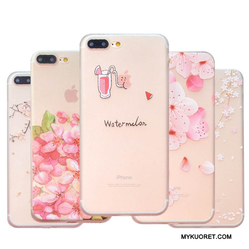 Kuori iPhone 7 Pehmeä Neste Malli Pesty Suede, Kotelo iPhone 7 Luova Läpinäkyvä Rakastunut