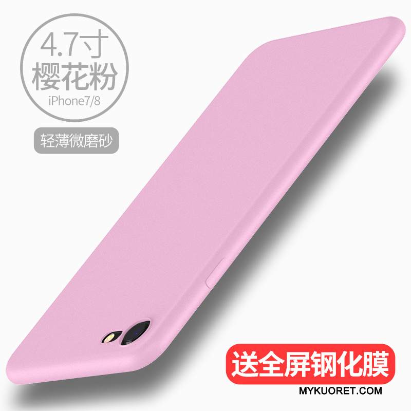 Kuori iPhone 7 Pehmeä Neste Uusi Valkoinen, Kotelo iPhone 7 Silikoni Pesty Suede Puhelimen Kuoret