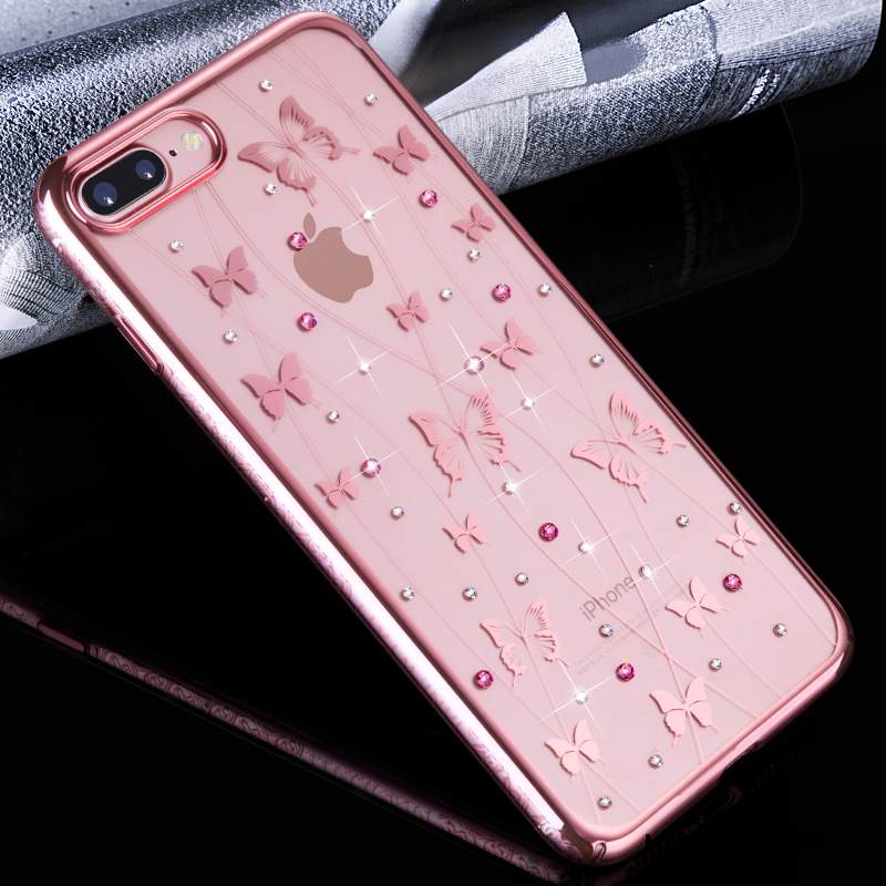 Kuori iPhone 7 Plus Luova Jauhe Murtumaton, Kotelo iPhone 7 Plus Strassi Läpinäkyvä Puhelimen Kuoret