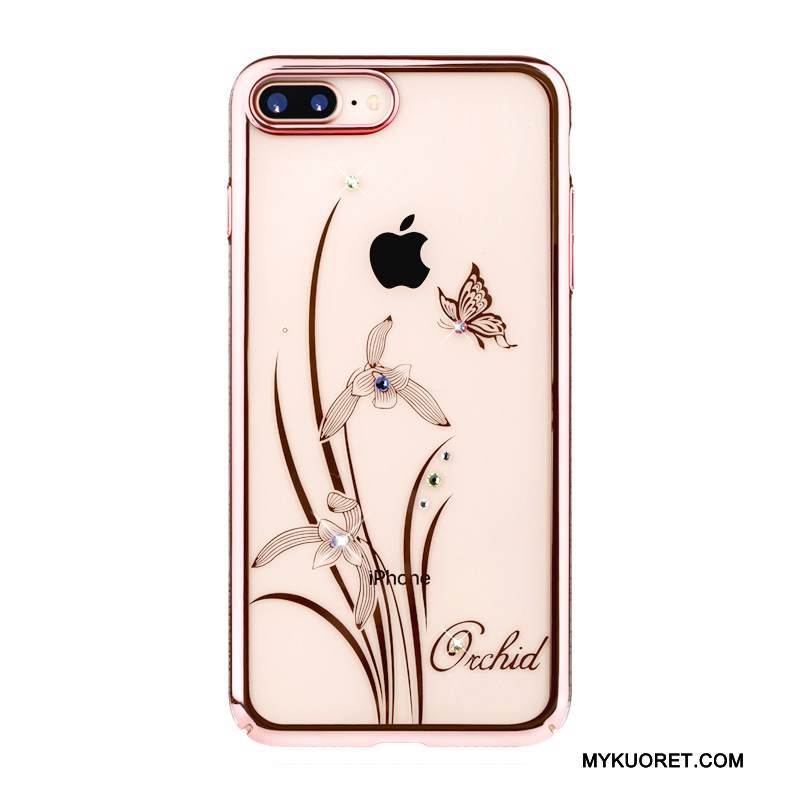 Kuori iPhone 7 Plus Strassi Jauhe Murtumaton, Kotelo iPhone 7 Plus Laukut Kulta Kova